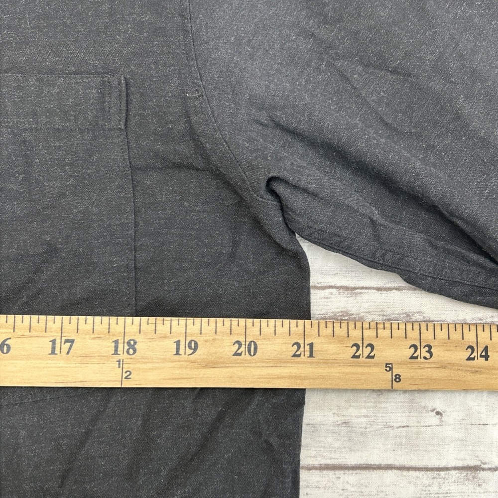 Ermenegildo Zegna Sport Shirt Men S Black Cotton Blend Made In Italy Long Sleeve - Picture 5 of 10